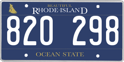 RI license plate 820298