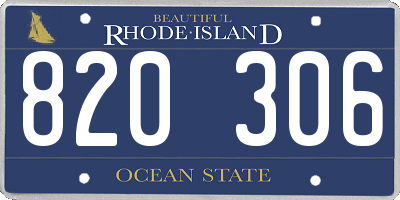 RI license plate 820306