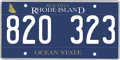 RI license plate 820323