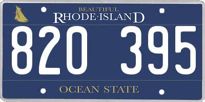 RI license plate 820395