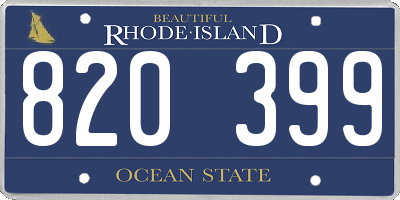 RI license plate 820399