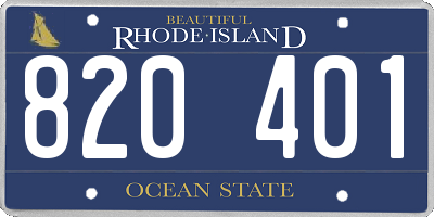 RI license plate 820401