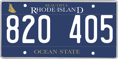 RI license plate 820405