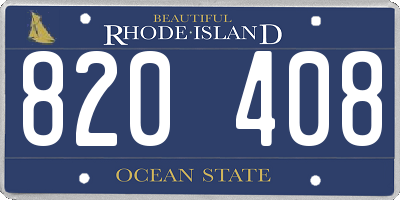 RI license plate 820408