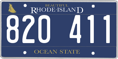 RI license plate 820411