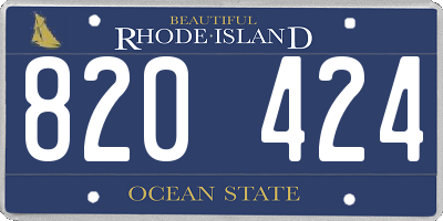 RI license plate 820424