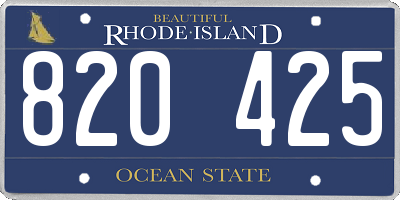 RI license plate 820425