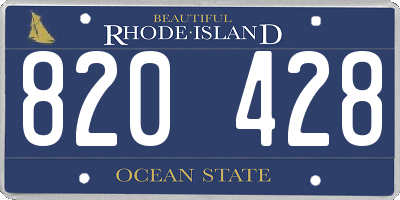 RI license plate 820428