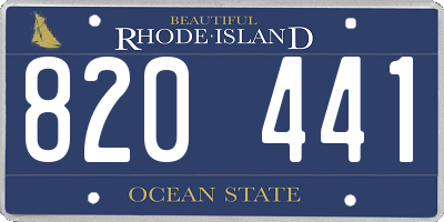 RI license plate 820441