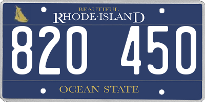 RI license plate 820450