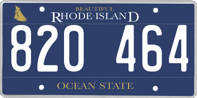 RI license plate 820464