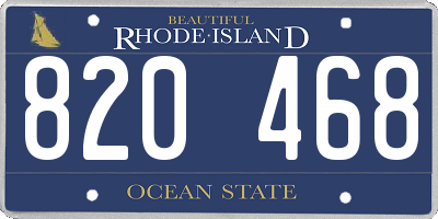 RI license plate 820468