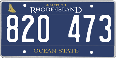 RI license plate 820473
