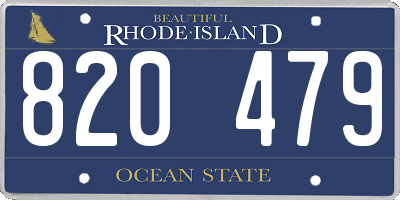 RI license plate 820479