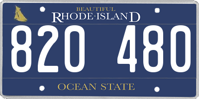 RI license plate 820480
