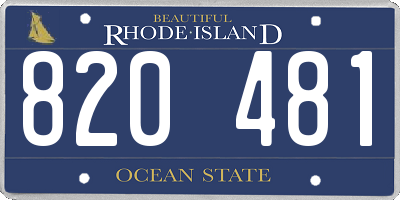 RI license plate 820481