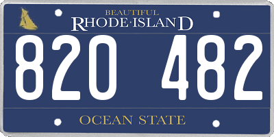 RI license plate 820482