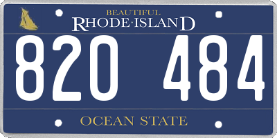 RI license plate 820484