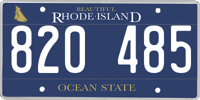 RI license plate 820485