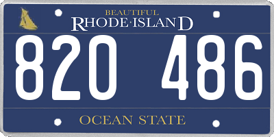 RI license plate 820486