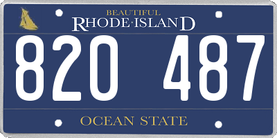 RI license plate 820487