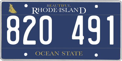RI license plate 820491
