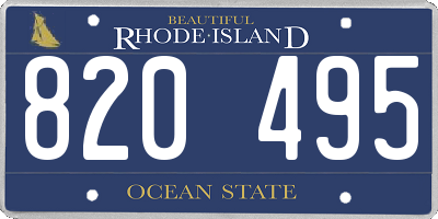 RI license plate 820495