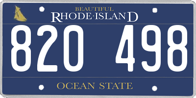 RI license plate 820498