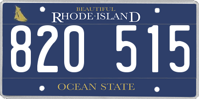 RI license plate 820515