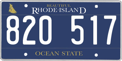 RI license plate 820517