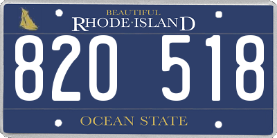 RI license plate 820518