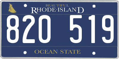 RI license plate 820519