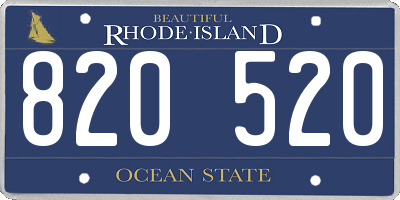 RI license plate 820520