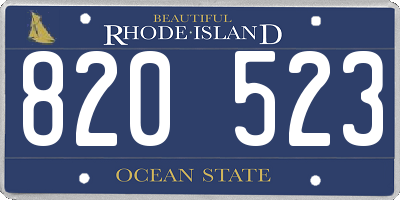 RI license plate 820523