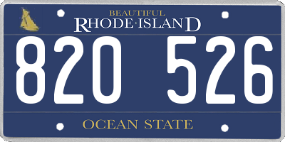 RI license plate 820526