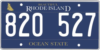 RI license plate 820527