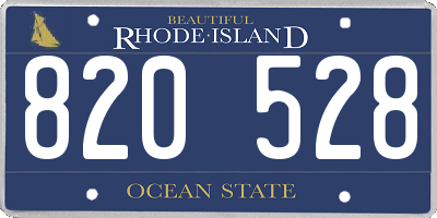 RI license plate 820528