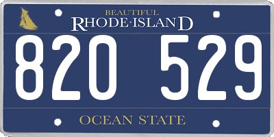 RI license plate 820529