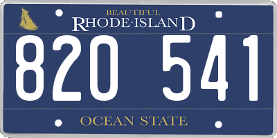 RI license plate 820541