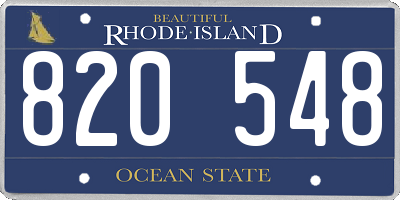RI license plate 820548
