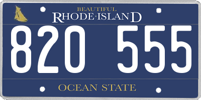 RI license plate 820555