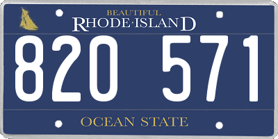 RI license plate 820571