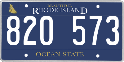 RI license plate 820573