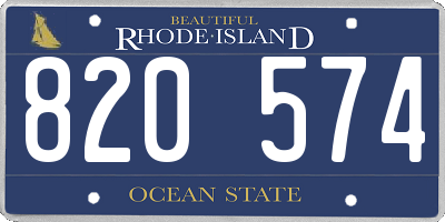 RI license plate 820574