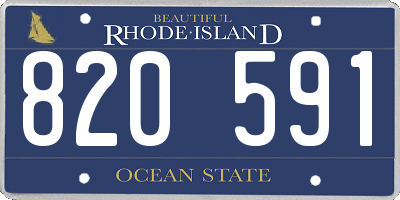 RI license plate 820591