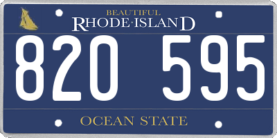 RI license plate 820595