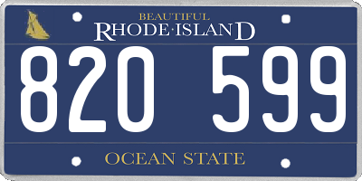 RI license plate 820599