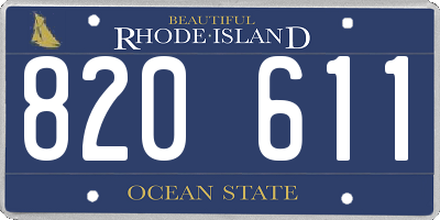 RI license plate 820611