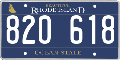 RI license plate 820618