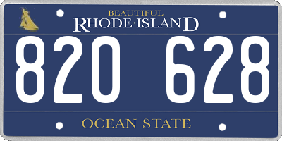 RI license plate 820628